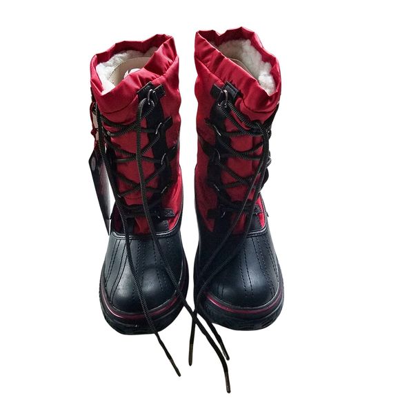Pajar Canada Grip Red Black Waterproof Low Winter Boots Size 10 New In Box - Picture 3 of 12